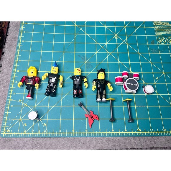 ROBLOX Punk Rocker Figures Drums Guitar Lot Toy Video Game Incomplete - Picture 11 of 11